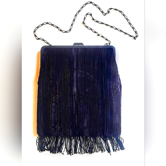 VTG.DKNY SAMPLE EVENING CROSSBODY CRUSHED VELVET ONE-OF-A-KIND - Picture 1 of 5